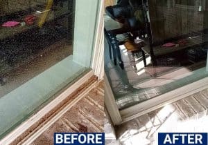 before and after residential cleaning